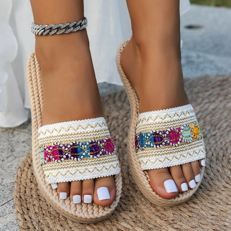 Women Slippers Outdoor Flat De - Ethnic Modern Fashion ulasan dan harga